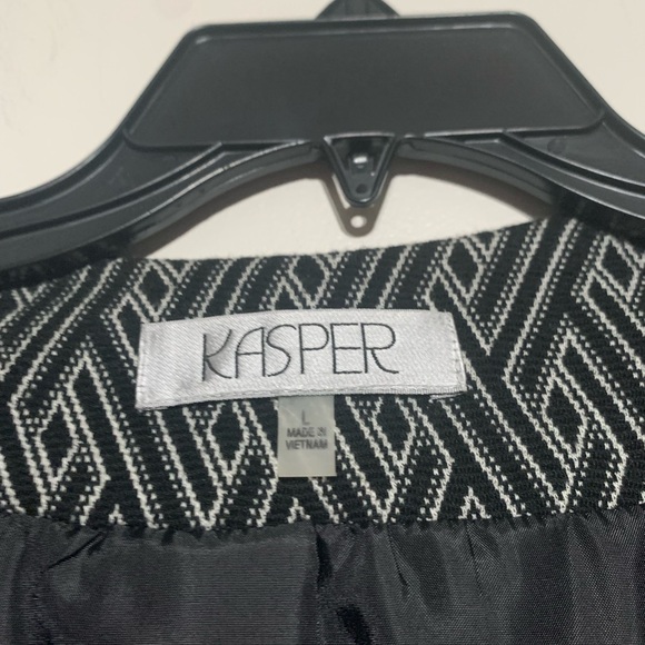 Kasper knit open-front jacket or blazer Large - Picture 3 of 7